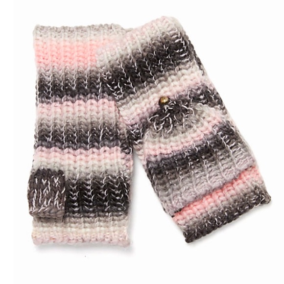 kate spade Accessories - KATE SPADE Marled Stripe Pop-top Glove mitten NWT